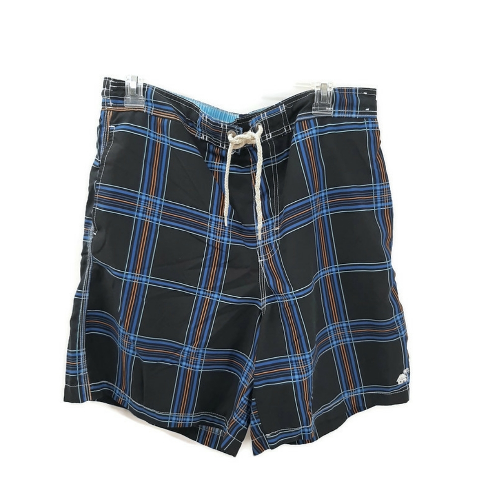 Caribbean Joe Men's plaid swim trunks sz large